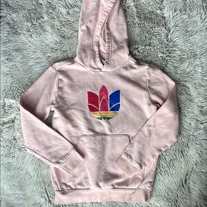 Pink Hoodie with Multicolor Logo